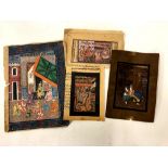A collection of 4 early Indian gouache Paintings on Paper,