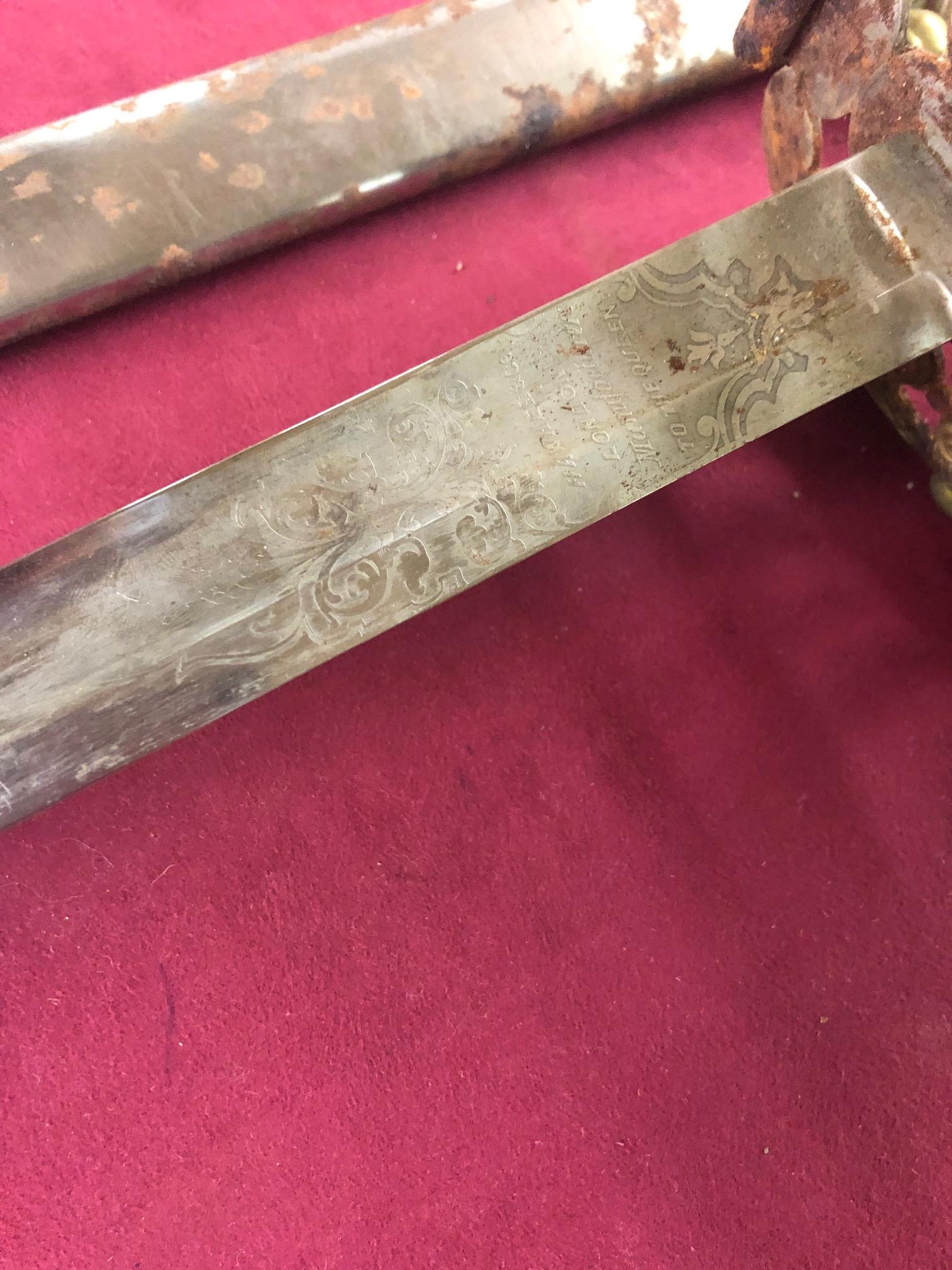 A good early English Sword, by Hawkes & Co., London, Manufacturer to the Queen, No. - Bild 8 aus 12