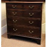A fine quality Georgian period mahogany Chest, of four graduating long drawers,