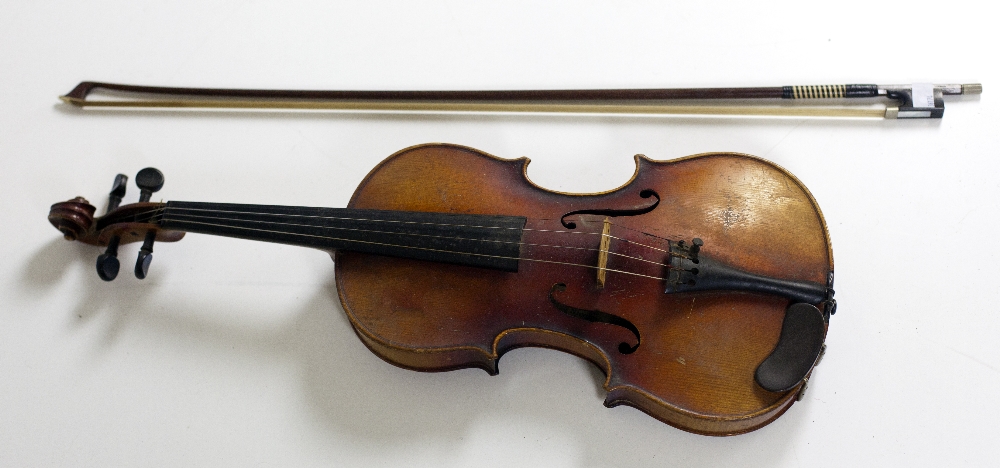 A late 19th Century Czechoslovakian Violin, labelled "Nicolaus Amatus,