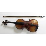 A late 19th Century Czechoslovakian Violin, labelled "Nicolaus Amatus,