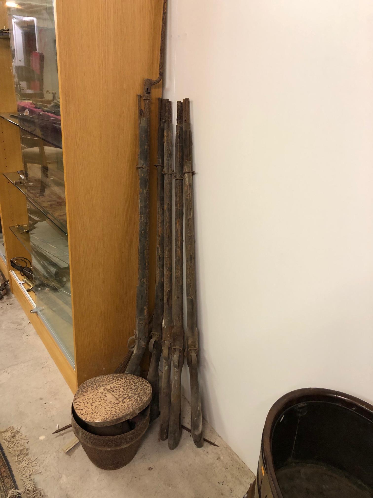 Relics of The Waterford Militia A group of items including 5 long percussion Militia Rifles, - Image 2 of 13