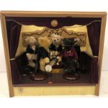 Novelty Toy: A Stage Set - "Dream Band - Greeting the Millennium" Steiff five small Teddy's playing