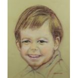 Sean Keating (PRHA 1889 - 1977) "Head of a Smiling Young boy," pastel,