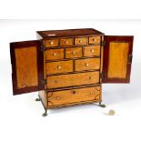 A late 18th Century mahogany and satinwood miniature Apprentice inlaid Cupboard,