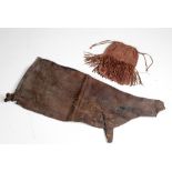 Ethnographical Items: A North American Indian buck skin Gathering Bag,