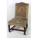 A George III period mahogany tapestry covered Side Chair,