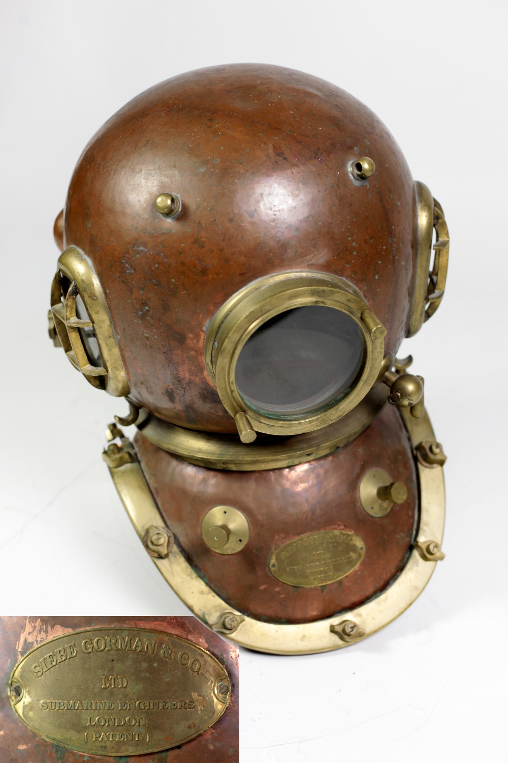 A 12 bolt Diving Helmet, by Siebe Gorman & Co.