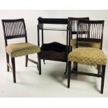 Three mahogany eleven bar Dining Chairs, by O'Connell's of Cork,