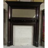 A good quality early 20th Century mahogany Arts & Crafts Fire Surround, with bevelled mirror inset,