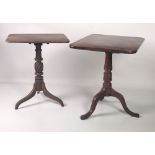 A 19th Century Irish rectangular mahogany flip top tripod Table;