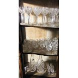 A collection of varied "Waterford" Drinking Glasses, including goblets, sherry, brandies,