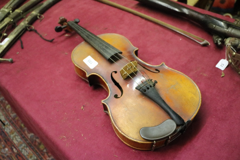 A late 19th Century Czechoslovakian Violin, labelled "Nicolaus Amatus, - Image 2 of 11