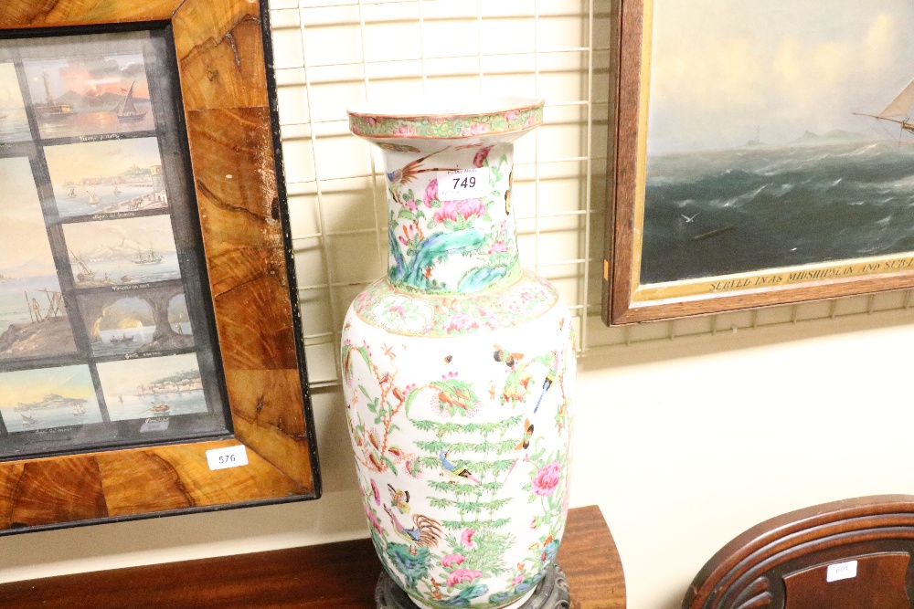 A pair of 19th Century attractive and large Cantonese Vases, decorated with insects, - Image 3 of 8