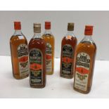 Bushmills: Three bottles of "Old Bushmills, 3 Star Irish Whiskey,