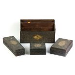 An attractive matching Suite of carved Indian Table Boxes,
