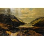 Clarence Roe (Scottish) 1850 - 1909 "Highland Loch," O.O.C.