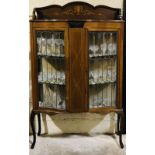 An attractive Edwardian Art Nouveau mahogany Display Cabinet,