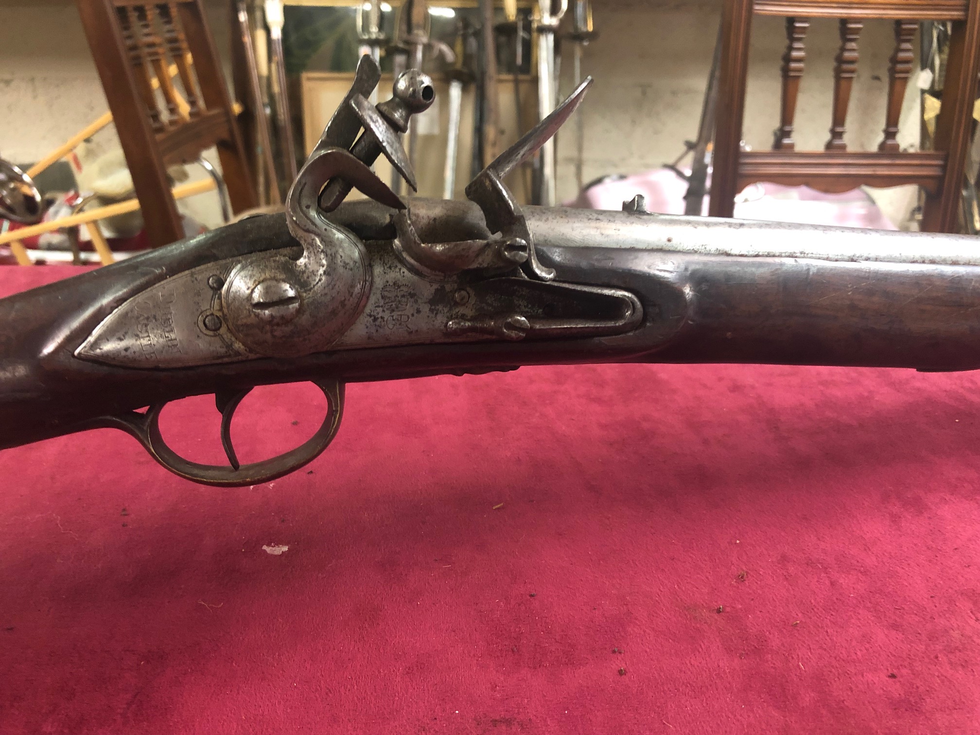 A Georgian period Military issue long barrel flintlock Musket, - Image 6 of 9