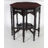 An attractive Edwardian octagonal Table, in the Arabesque taste,