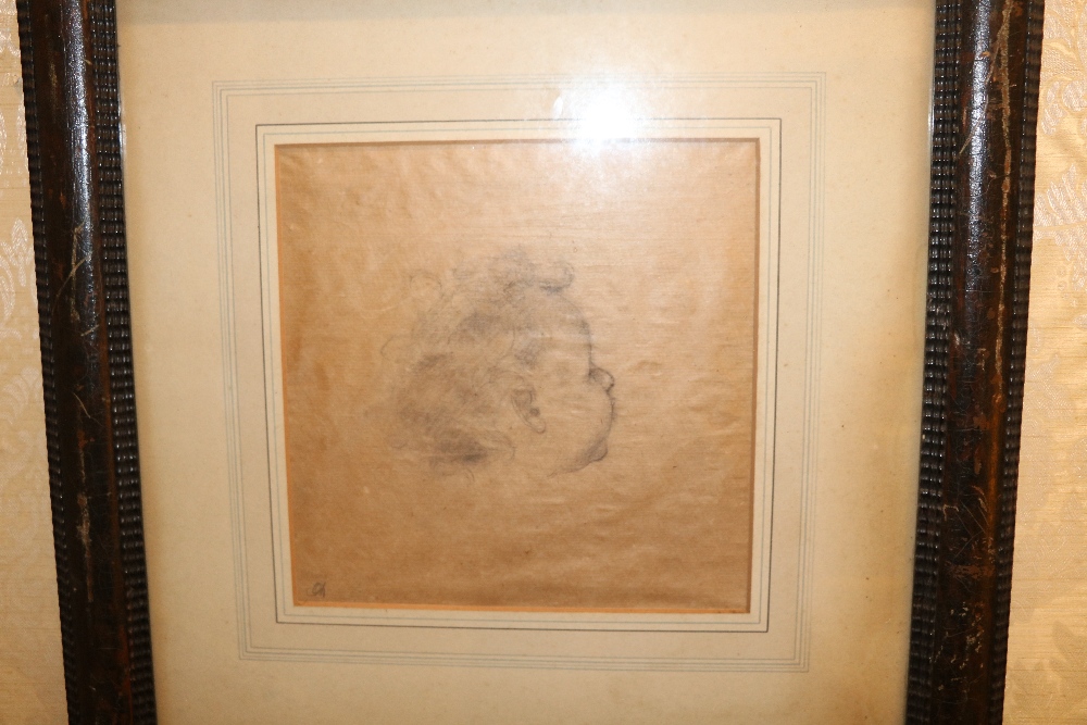 Edward Stott, A.R.A. (1859 - 1918) "Study of a Child's Head," pencil, approx. - Image 5 of 6