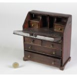 A mid Georgian period mahogany miniature Apprentice drop front Bureau,