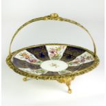 An attractive ormolu mounted porcelain Cake Stand,