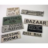 Hand-painted Signs A good collection of hand painted wooden warning and other signs,