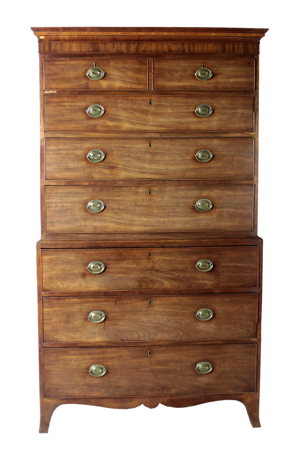 A Georgian period mahogany Chest on Chest,