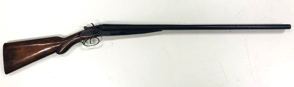 A 19th Century double barrel percussion Shotgun, by W.H.