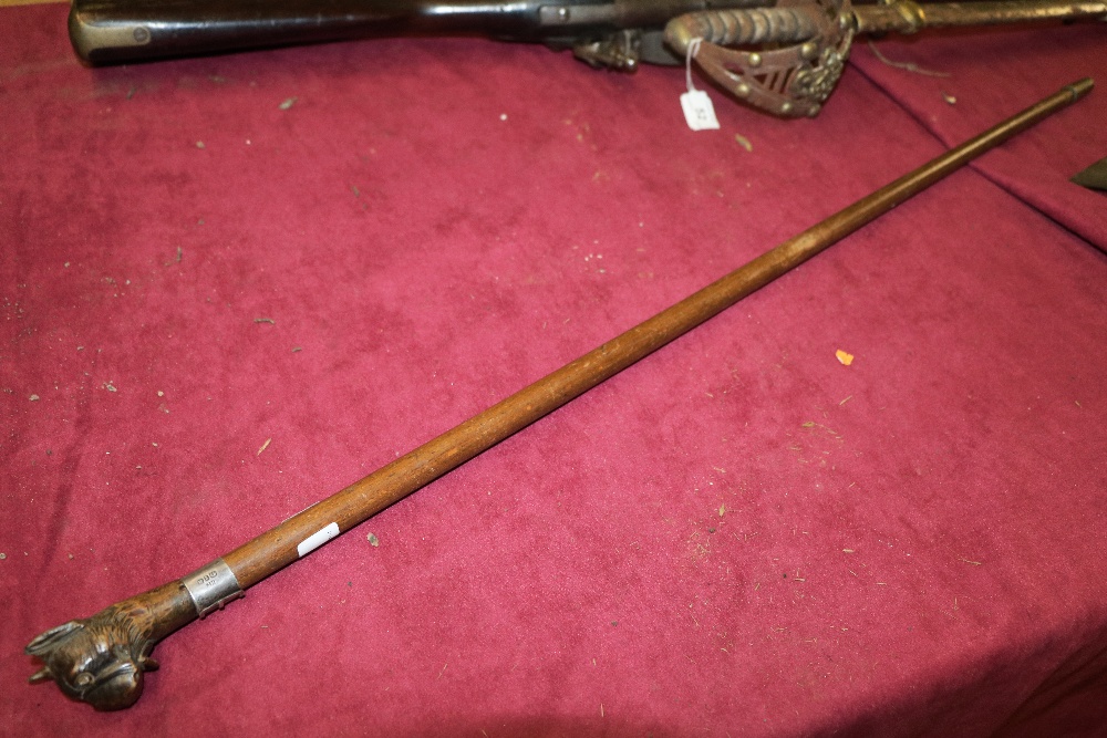 A Victorian period Novelty carved wooden Walking Stick, - Image 3 of 6