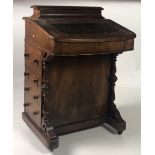 An attractive Edwardian walnut Child's Davenport,