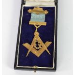 A cased silver gilt Masonic Medal, presented to Brother F.A. Monroe P.M. by Lodge 24.W.M.