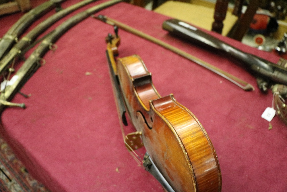 A late 19th Century Czechoslovakian Violin, labelled "Nicolaus Amatus, - Image 10 of 11