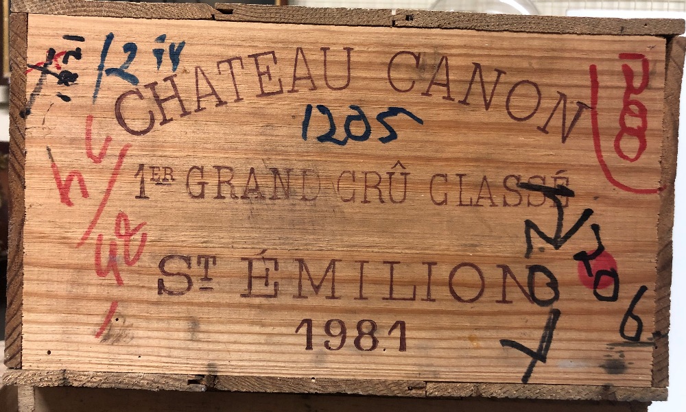 Bordeaux Red 1981 Ch. Canon, one case. - Image 2 of 2