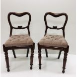 A set of 12 attractive mahogany framed Irish Victorian period balloon back Dining Chairs,