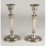 A good pair of Adams style silver Candlesticks,