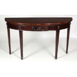 A fine quality 19th Century mahogany demi-lune Console Table,