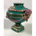 A 19th Century Continental painted porcelain Urn, with attractive scenes,