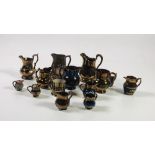 A collection of 14 pieces of Lustre,