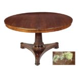 A very good William IV period rosewood circular Breakfast Table, possibly by Seddon,