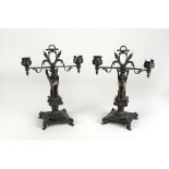A pair of attractive Empire style two branch Candelabra,