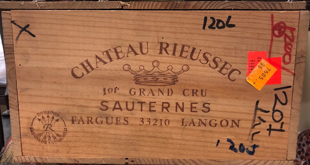 Sauternes 1986 Rieussec, two cases.