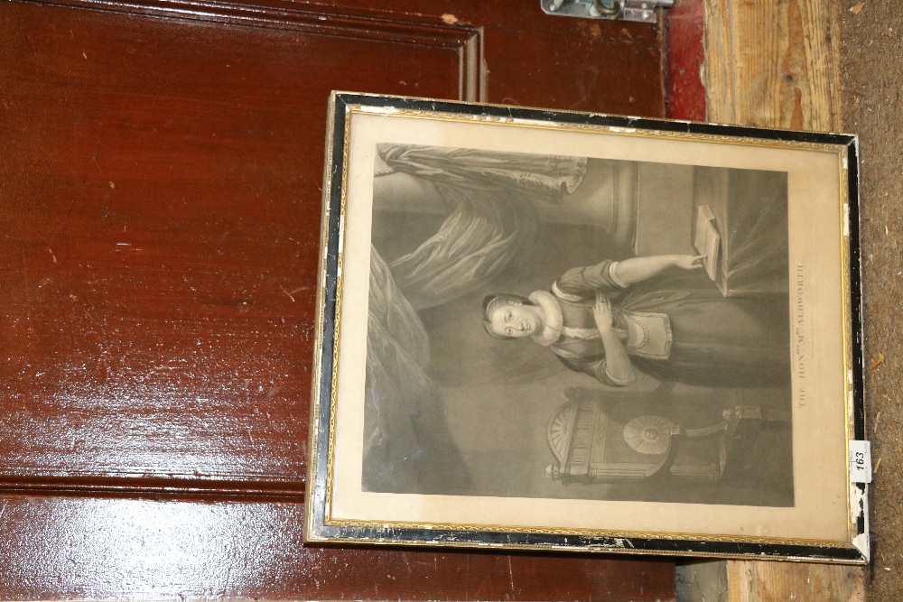 Co. Cork interest: "The Hon.ble Mrs. Aldworth," a fine mezzotint portrait, published by S. - Image 2 of 5