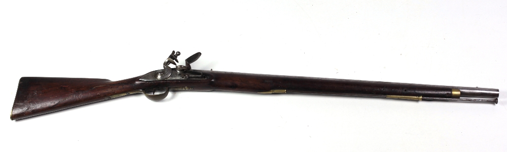 A Georgian period Military issue long barrel flintlock Musket,