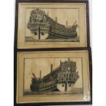 After Van de Velde Marine Shipping Prints: An unusual set of 4 Shipping Prints, engd.