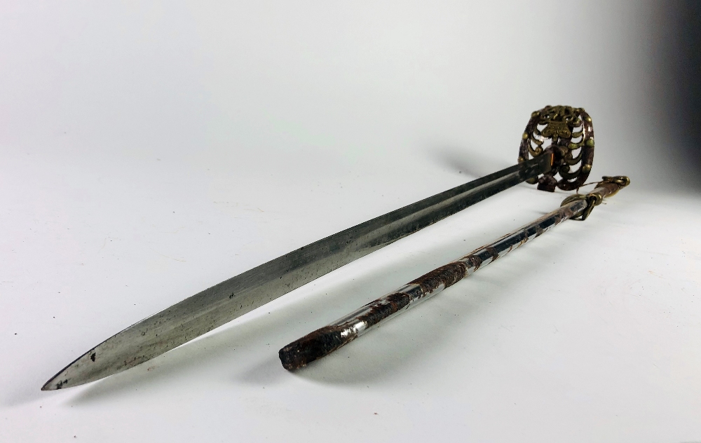 A good early English Sword, by Hawkes & Co., London, Manufacturer to the Queen, No.