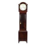 A 19th Century Irish mahogany framed Grandfather Clock, by William Clarke, Dublin,