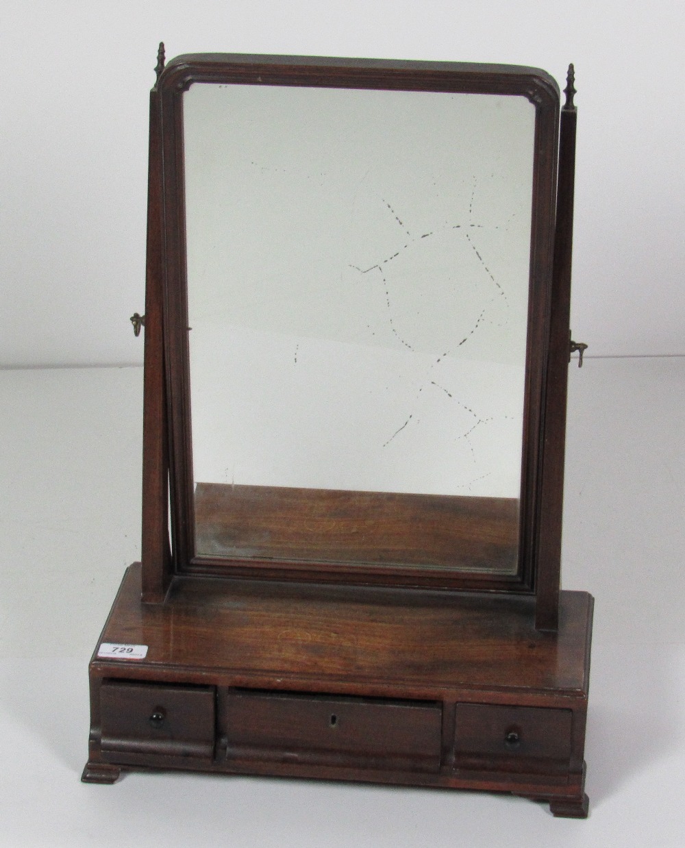 A 19th Century Irish mahogany Dressing Table Mirror,