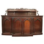 A fine quality William IV Irish mahogany breakfront Chiffonier,